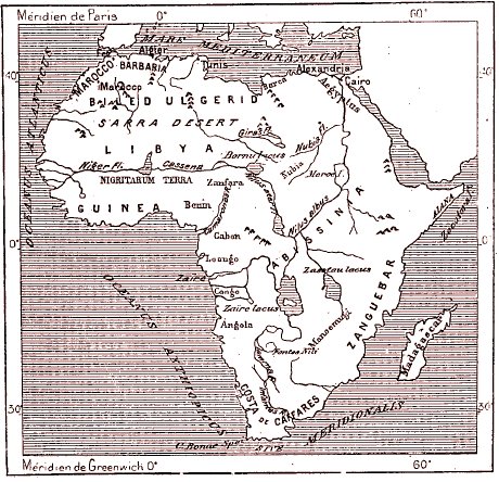 Carte d'Afrique de du 18 siecle.