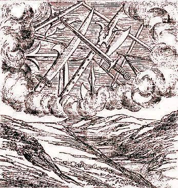 Pluie d'armes au XVIe si�cle.
