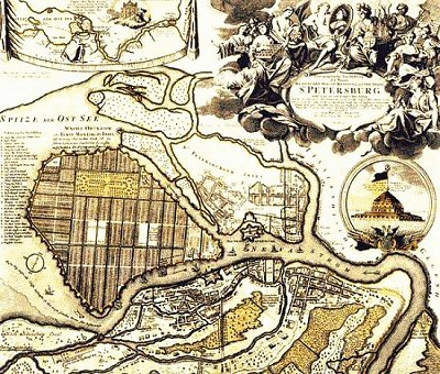 Ancien plan de Saint-P�tersbourg.