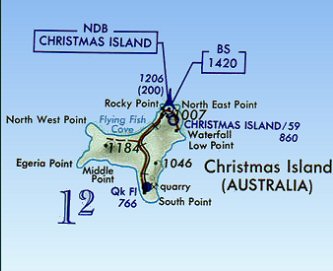 Carte de l'�le Christmas.