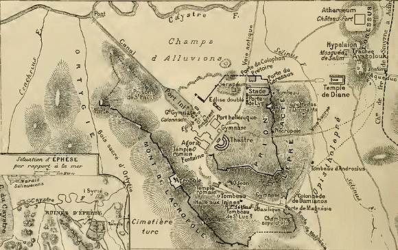 Plan des ruines d'Eph�se.