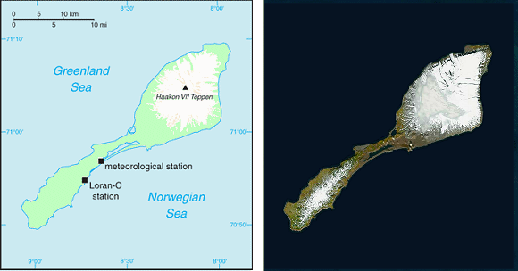 Carte de Jan Mayen.
