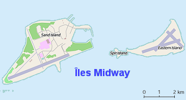 Carte des �les Midway.