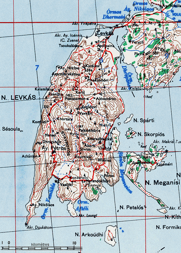 Carte de Leucade.