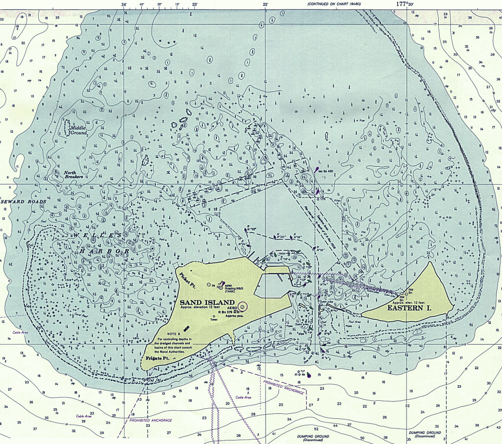 Carte des �les Midway.