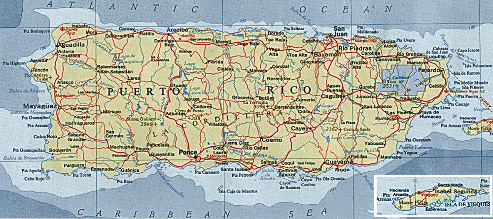 Carte de Porto Rico.