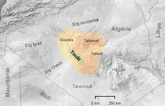Carte du Touat.