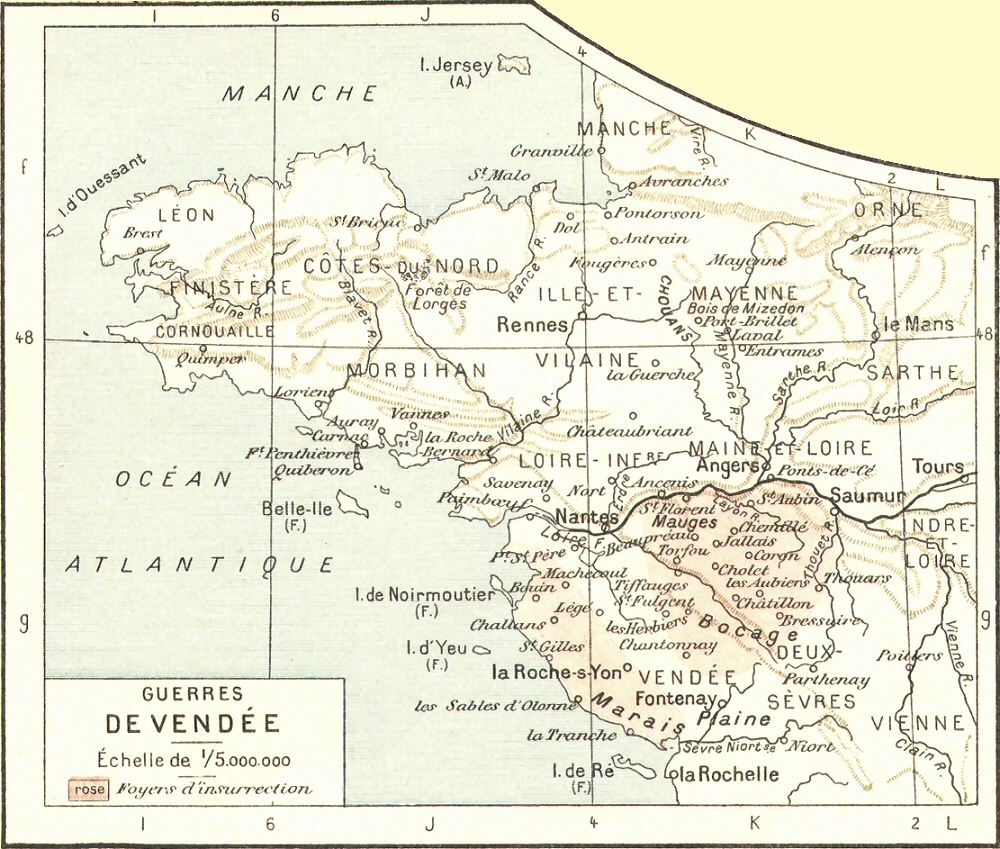 Carte des Guerres de Vend�e.