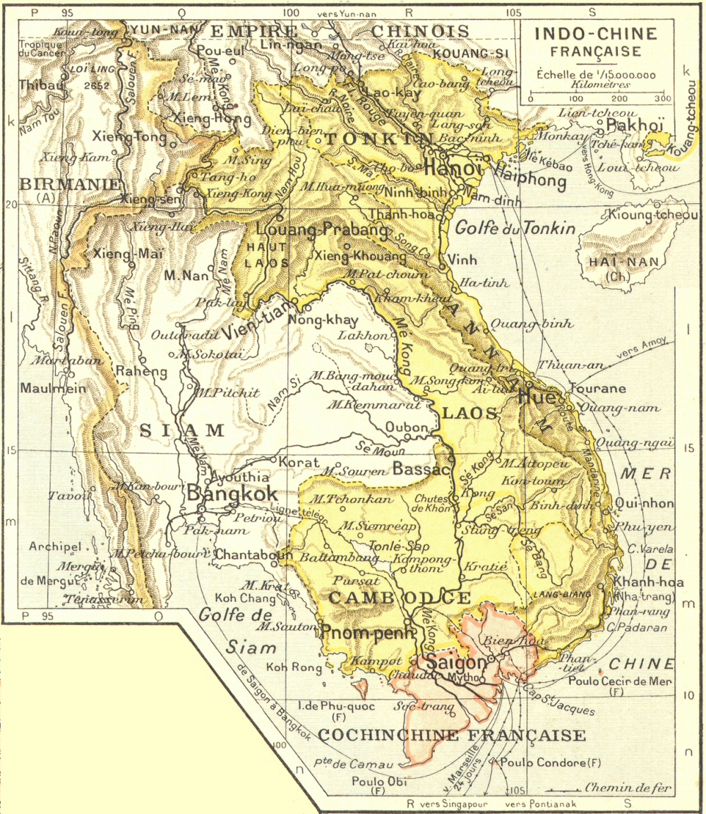 Carte de l'Indochine fran�aise.