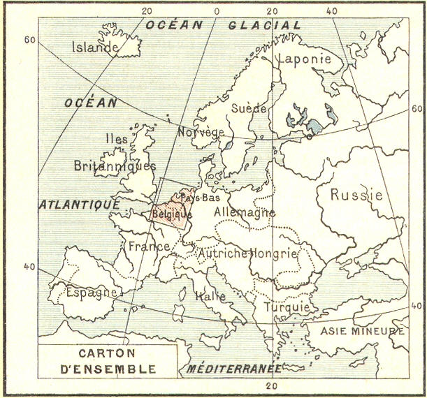 Carton d'ensemble de la Belgique et des Pays-Bas.