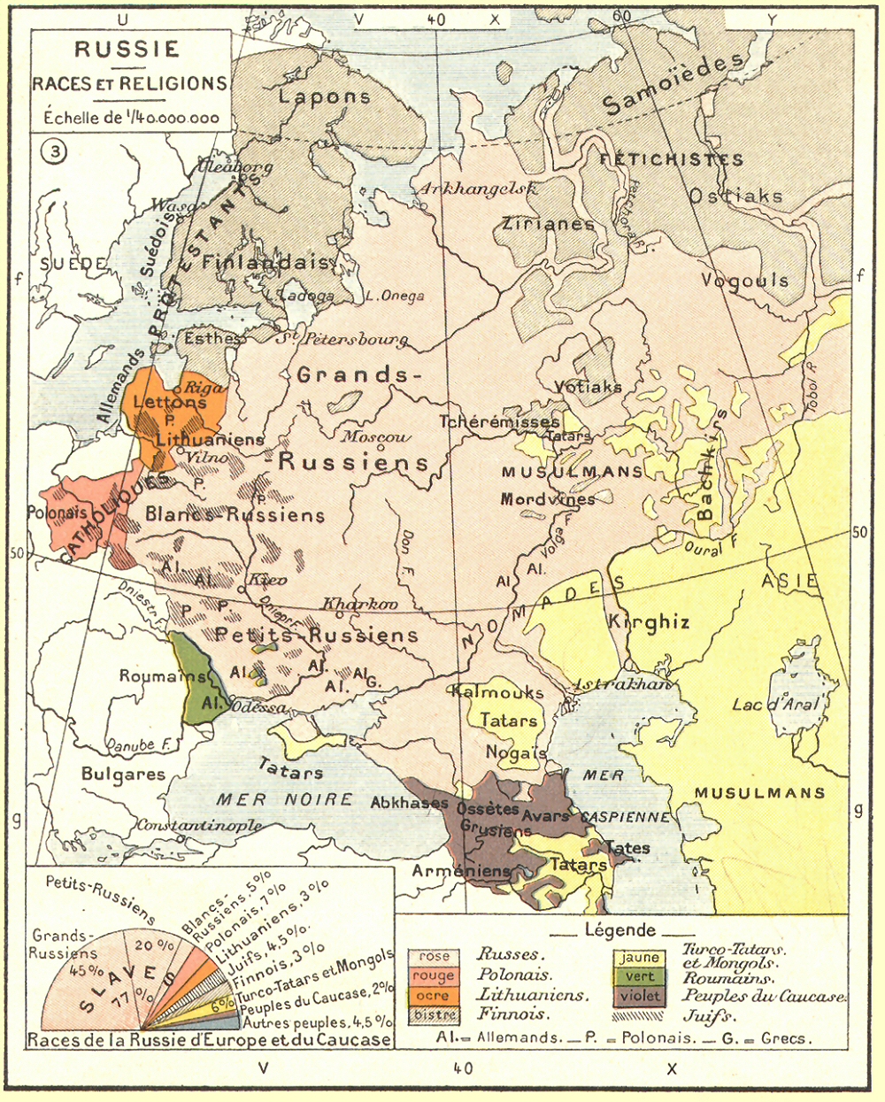 Carte ethnographique de la Russie.