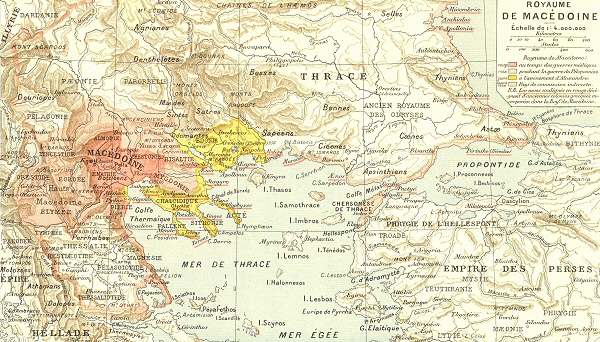 Carte du Royaume de Mac�doine.