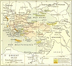 Carte de l'Orient en 1453.