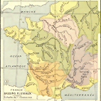 Bassins fluviaux en France.