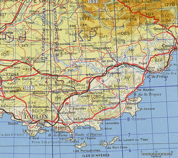 Carte du d�partement du Var.