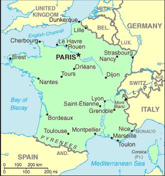 Carte de France.