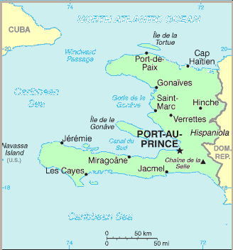 Carte de Haiti.