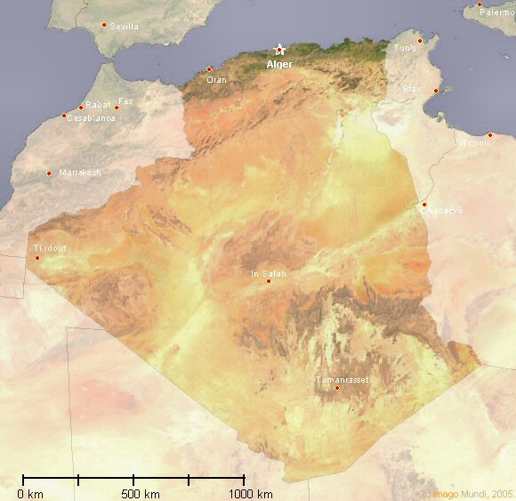 carte de l'Alg�rie