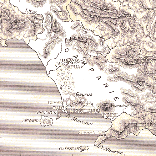 Carte de la Campanie.