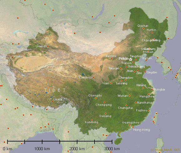 carte de la Chine
