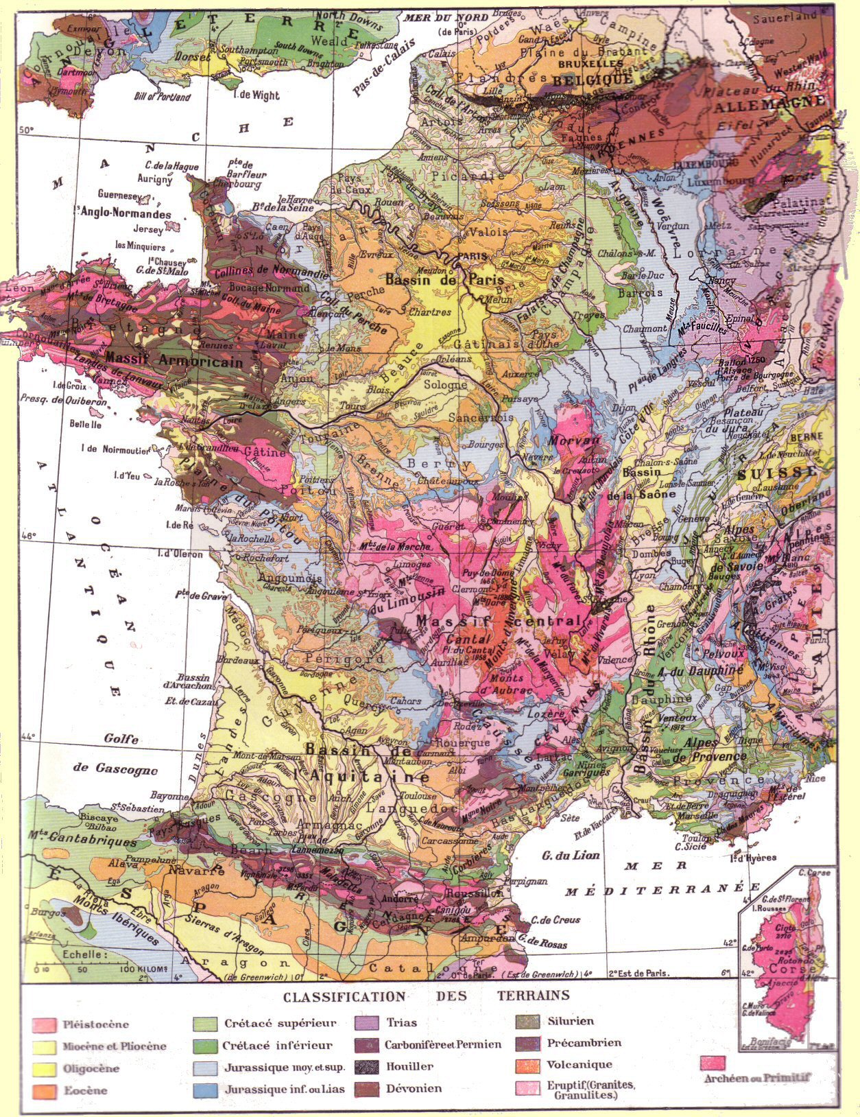 carte de la France g�ologique