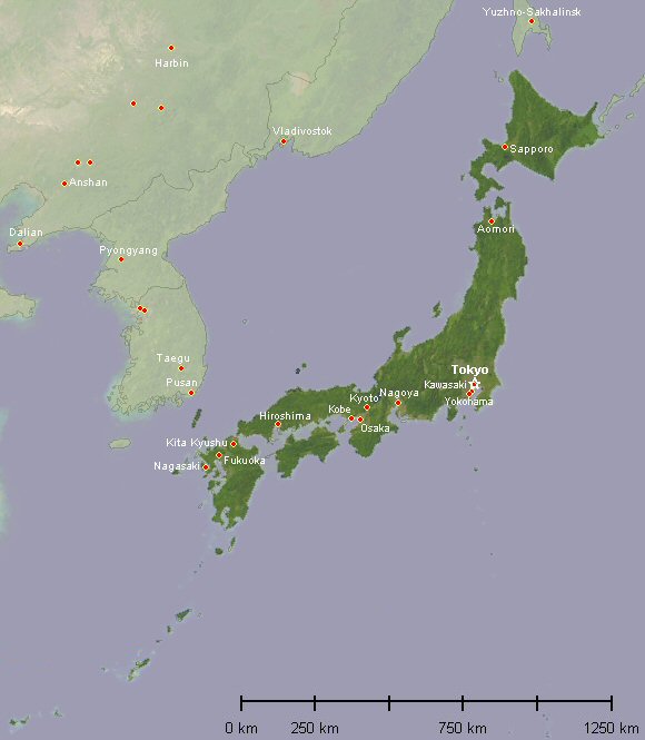 carte du Japon
