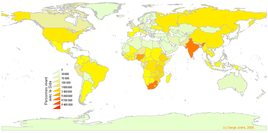 Population atteinte par le Sida.