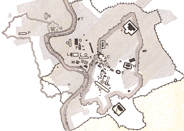 Plan de Rome � l'�poque imp�riale.