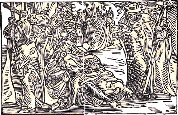 Accouchement de la papesse Jeanne.