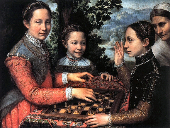Anguissola : la partie dd'�checs entre les deux soeurs de l'artiste.