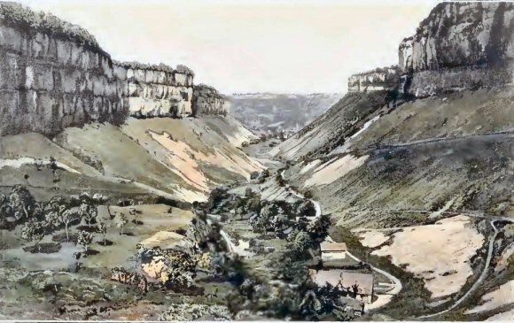 Baume-les-Messieurs : la vall�e et le village.