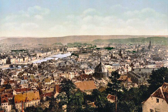 Belgique : Li�ge, sur une ancienne photo.