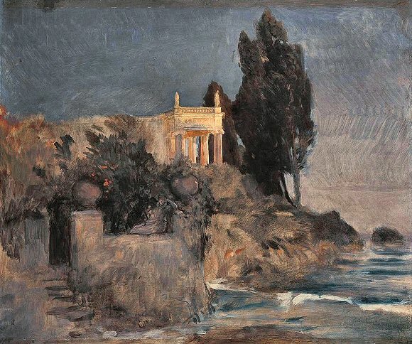 B�cklin : la villa au bord de la mer.