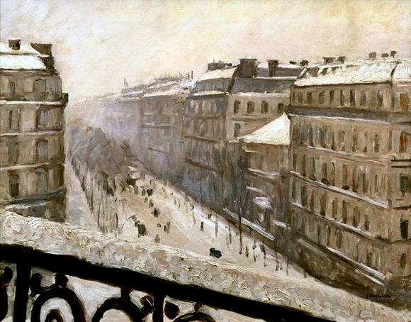 Paris : le boulevard Haussmann, par Caillebotte.