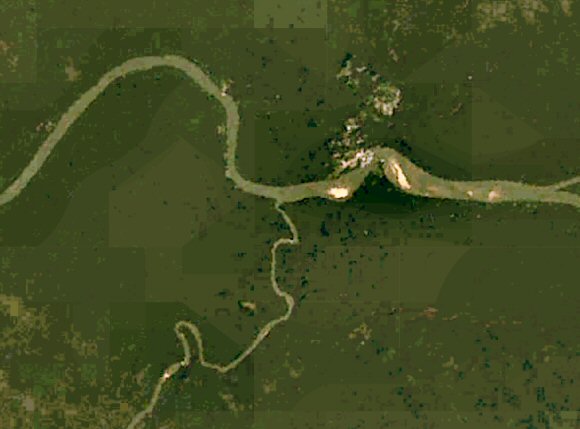 Confluent de l'Or�noque et du Casiquiare.