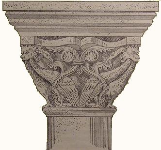Chapiteau des ruines de l'�glise de D�ols.