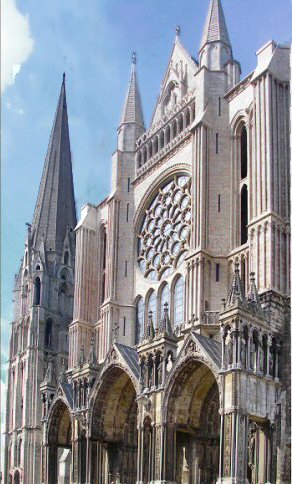 Cath�drale de Chartres : la fa�ade Sud