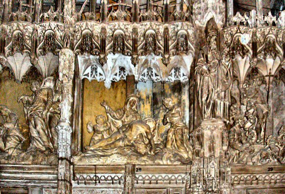 Cath�drale de Chartres : sculptures de la cloture du choeur.