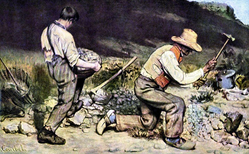 Courbet : les casseurs de pierres.