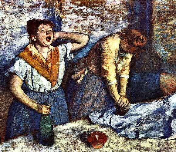Degas : les repasseuses.