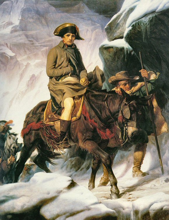 Delaroche : Bonaparte franchissant les Alpes.