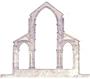 Eglise romane en arceau bris�.