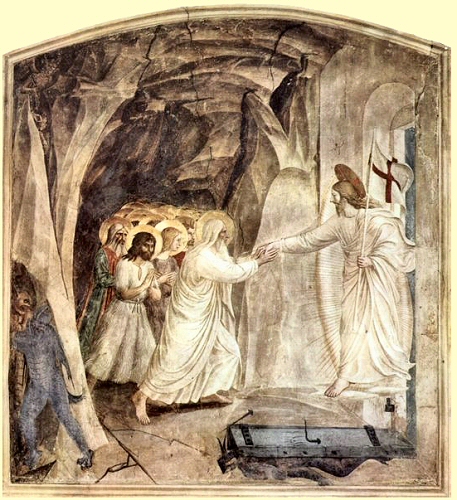 Fra Angelico : fresque repr�sentant la lib�ration de l'Enfer des personnages de l'Ancien Testament