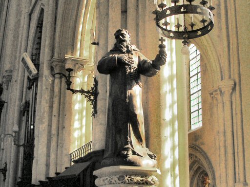 Statue de saint-Fran�ois (�glise d'Eu).