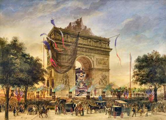 Les fun�railles de Victor Hugo � l'arc de Triomphe.