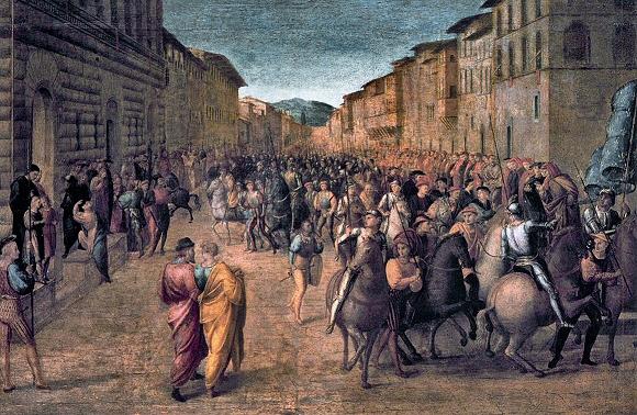 Entr�e de Charles VIII � Florence, par Francesco Granacci.
