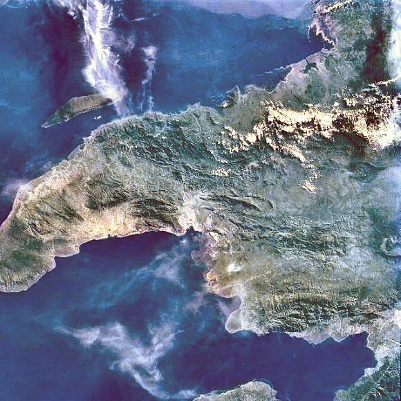 Haiti, depuis l'espace.