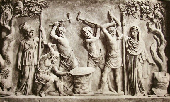 Hephaistos et les Cyclopes.