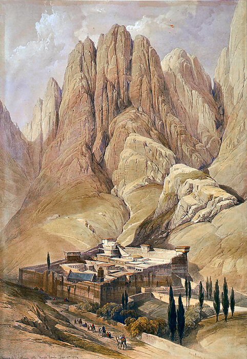 Le mont Horeb et le couvent Sainte-Catherine.