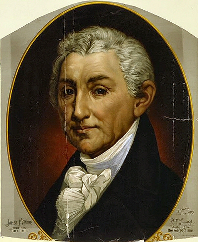 James Monroe, pr�sident des Etats-Unis.
